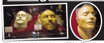  ??  ?? House of Wax bar and museum in downtown Brooklyn, which opened just in time for Halloween, displays death masks of (from far left to right) composer Henrik Ibsen, British leader Oliver Cromwell and Napoleon.
