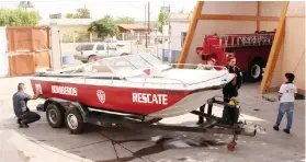  ??  ?? en meses pasados un bombero jubilado de El Paso también donó una lancha a los de Nuevo Casas Grandes