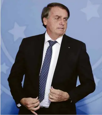  ?? Lucio Tavora/Xinhua ?? Bolsonaro durante cerimônia no Planalto