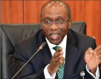  ??  ?? CBN Governor, Godwin Emefiele