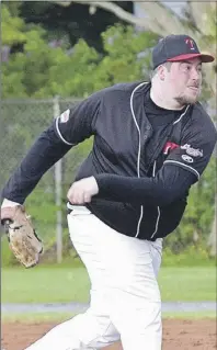  ?? TrUro DAILY NEWs pHoto ?? Jamie MacLean started the game on the mound for Truro Friday night but gave way to John Chapman as the Bearcats fell 11-4 to the visiting Halifax Pelham Canadians.