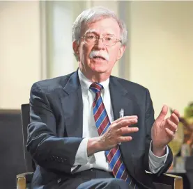  ?? JASPER COLT/USA TODAY ?? When President Donald Trump brought John Bolton in, “I think he knew what he was getting,” the former national security adviser said.