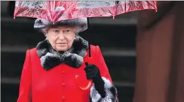  ?? BEN STANSALL/AFP/GETTY IMAGES ?? The Queen attends a Christmas Day church service at Sandringha­m, England. In her Christmas address, she spoke of light in the world’s dark times.