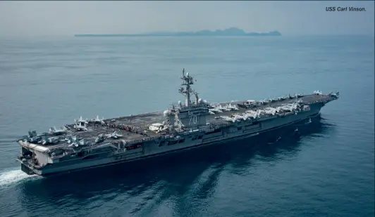  ??  ?? USS Carl Vinson.