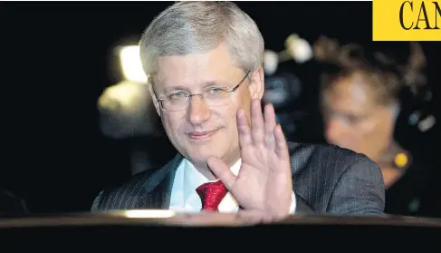  ?? ADRIAN WYLD / THE CANADIAN PRESS FILES ?? Stephen Harper, shown in 2014, officially retired from politics on Friday and is set to launch his own Calgary-based consulting business.