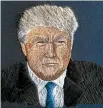  ??  ?? The ‘‘portrait’’ of United States president Donald Trump.