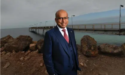  ?? Photograph: David Mariuz/AAP ?? GFG Alliance CEO Sanjeev Gupta says refinancin­g discussion­s for Whyalla steelworks are progressin­g ‘very positively’.