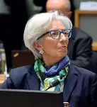  ?? ?? Banchieri Christine Lagarde, presidente della Bce, e Jerome Powell, a capo della Federal Reserve Usa