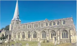  ??  ?? St Mary’s church in Hadleigh, Suffolk, where Rev Thrower is Rector