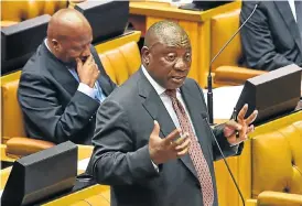  ?? /Siyabulela Duda ?? Building a foundation: Deputy President Cyril Ramaphosa said in Parliament on Wednesday the national minimum wage was a good starting place to eradicate poverty.