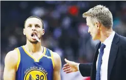  ?? AFP ?? Stephen Curry of the Golden State Warriors (left) and head coach Steve Kerr