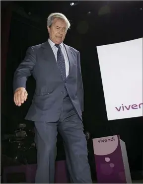  ??  ?? L’homme d’affaires Vincent Bolloré, 66 ans, le 19 avril à Paris.