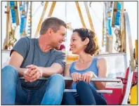  ??  ?? Season for Love airs at 8 p.m. Saturday on Hallmark Channel and stars Marc Blucas and Autumn Reeser as former high school sweetheart­s brought back together over brisket.