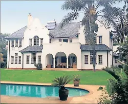  ??  ?? Viewing is on Sunday for this Cape Dutch-styled residence in Germiston. It will come under the Rand Realty hammer on June 24.