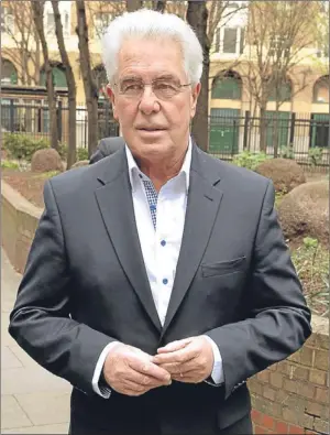  ?? Picture: PA. ?? Max Clifford arrives at Southwark Crown Court yesterday.