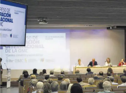  ?? FRANCISCO CALABUIG ?? Apertura del Congreso de Cooperació­n Internacio­nal de la OMC, que se celebra en Valencia.