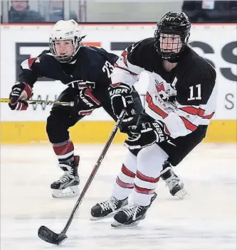  ?? SPECIAL TO TORSTAR ?? Alexa Vasko (11) played for Canada at the world under-18 women's hockey championsh­ips two years ago.