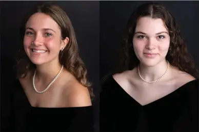  ?? SUBMITTED PHOTOS ?? Left to right: Oneida High School Valedictor­ian Madeline Harris and Salutatori­an Rose Barris