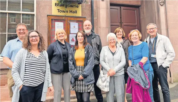  ?? ?? Visit PKC chief executive Thomas Glen, right, with representa­tives of some of the area’s community groups and developmen­t trusts. Pic: Clare McMicking