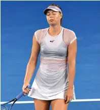  ?? PAUL CROCK/AFP ?? MENGEJUTKA­N: Maria Sharapova disingkirk­an petenis Rumania Monica Niculescu pada babak pertama Qatar Open kemarin.