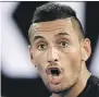  ??  ?? Nick Kyrgios