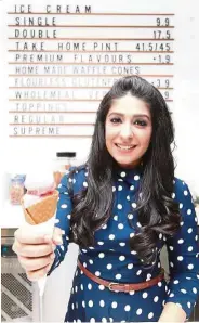  ??  ?? Serina wants her ice creams to be accessible to anyone looking for a tasty scoop without nasty additives. — NORAFIFI EHAN/The Star