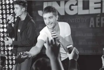  ?? EVAN AGOSTINI Invision/AP file ?? The Wanted’s Tom Parker performs in New York on Oct. 19, 2012. Parker died Wednesday after being diagnosed with an inoperable brain tumor. He was 33.