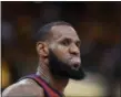  ?? DARRON CUMMINGS — THE ASSOCIATED PRESS ?? LeBron James has never trailed in a first-round series before this series against the Pacers.