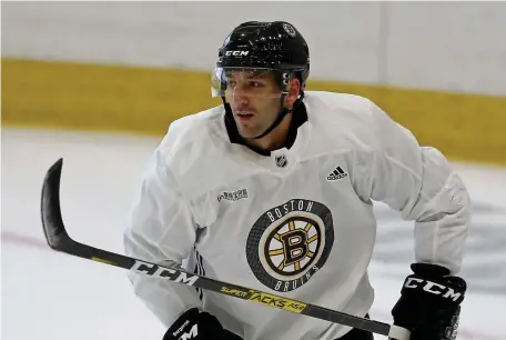  ?? MATT sTONE / HERAld sTAFF FIlE ?? ‘PICK UP WHERE WE LEFT OFF’: Bruins center Patrice Bergeron said there might be a little rust, but ‘we have a little bit of time before we start.’