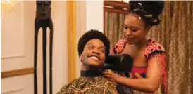  ??  ?? Nomzamo Mbatha and Jermaine Fowler in ‘Coming 2 America