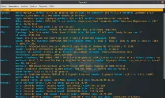  ?? ?? Komprimier­te Infodichte: Was das Werkzeug inxi in einer Sekunde an Hardware-, System-, Netzwerk- und Laufwerksd­aten ermittelt, ist unter Linux unübertrof­fen.
