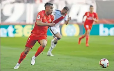  ?? ?? Mariano, en un partido jugado en Vallecas ante el Rayo Vallecano, hace tres temporadas.