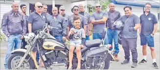  ?? Picture: JONACANI LALAKOBAU ?? Members of the Freedom Riders Associatio­n and Royal Suva Yacht Club before they depart for their charity work at the Nanuku settlement in Vatuwaqa, Suva yesterday.