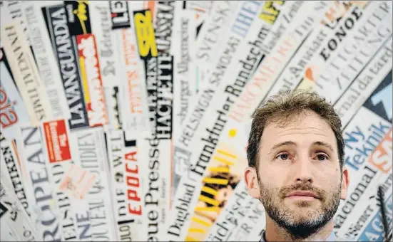  ?? ANDREAS SOLARO / AFP ?? Davide Casaleggio, fill de l’empresari informàtic fundador de l’M5E juntament amb Beppe Grillo, va presentar la plataforma Rosseau ahir a Roma