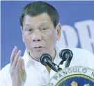  ??  ?? President Rodrigo Duterte.