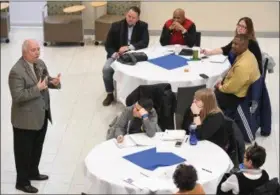  ?? ERIC BONZAR — THE MORNING JOURNAL ?? Lorain police Chief Cel Rivera gives his overview on how “we become the community we need” Dec. 7, during the Anti-Hate Task Force forum at Lorain County Community College.