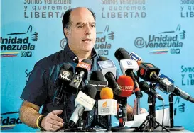  ?? FEDERICO PARRA/AFP ?? Borges, presidente del Legislativ­o de mayoría opositora.