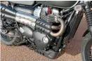  ??  ?? Slight revisions and a new exhaust refine delivery of the 900cc twin and make the 80Nm torque peak more accessible.