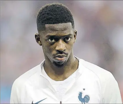  ?? FOTO: AP ?? Ousmane Dembélé se sinceró sobre su primera temporada en el Barça Asegura que tras el Mundial volverá más fuerte