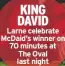  ?? ?? KING DAVID Larne celebrate McDaid’s winner on 70 minutes at The Oval last night