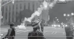  ?? AP video ?? Seven people were arrested at an Atlanta protest where chemical agents were deployed on protesters demonstrat­ing against a Kentucky grand jury’s decision to not indict officers in the fatal shooting of Breonna Taylor.