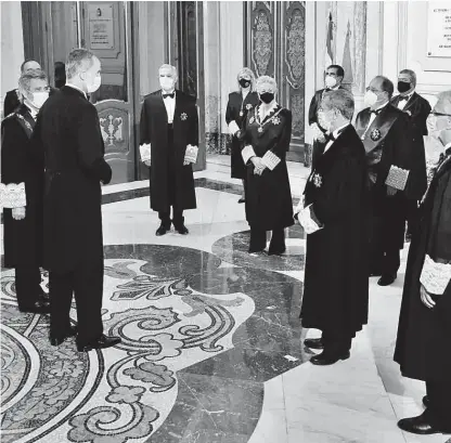  ??  ?? Felipe VI, en la inauguraci­ón del año judicial, en ell Tribunal Supremo, el 7 de septiembre.