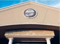  ?? STAFF FILE PHOTO ?? The sun sets on the facade of the Hamilton County Department of Education.