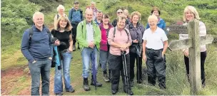  ??  ?? The East Cheshire Ramblers ready to expand their knowledge of the countrysid­e with a ranger-led walk