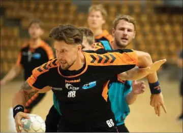  ??  ?? Målet for saesonen blev ikke indfriet, da Århus Håndbold endte i Herre Håndbold Ligaens kvalifikat­ionsspil. Foto: Kasper Heden Andersen.