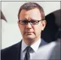  ?? ALEX HUCKLE/GETTY IMAGES ?? Andy Coulson, former director of communicat­ions for British Prime Minister David Cameron and editor of News of The World, was found guilty Tuesday of conspiracy.