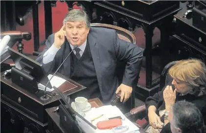  ?? LUCIA MERLE ?? Protección. El senador formoseño José Mayans argumentó en favor de Cristina desde el PJ.