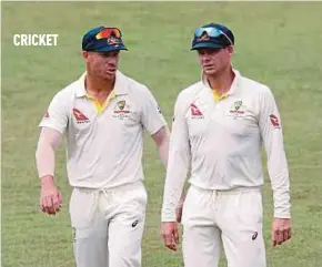  ??  ?? David Warner (left) and Steve Smith return to the Australia World Cup squad after serving out their suspension.