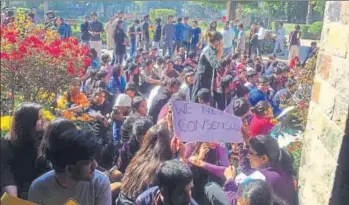  ?? SHRADHA CHETTRI ?? Around 500 students have signed a petition saying that they will oppose the move.