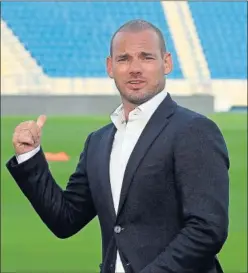  ??  ?? Sneijder, ya retirado como futbolista profesiona­l.